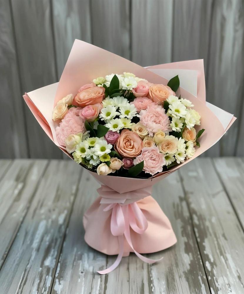 Букет цветов из: Гвоздики, Розы и Хризантемы в Фенино