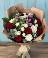 Букет цветов из:  Розы и Альстромерии в Фенино