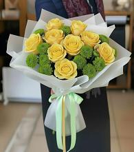 Букет цветов из:  Хризантемы и Розы в Фенино