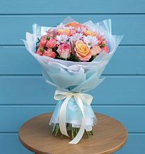 Букет цветов из:  Хризантемы и Розы в Фенино