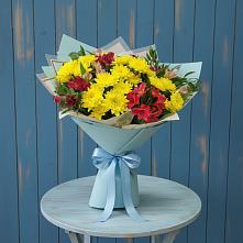 Букет цветов из:  Альстромерии и Хризантемы #REPLACE_PRED# Фенино