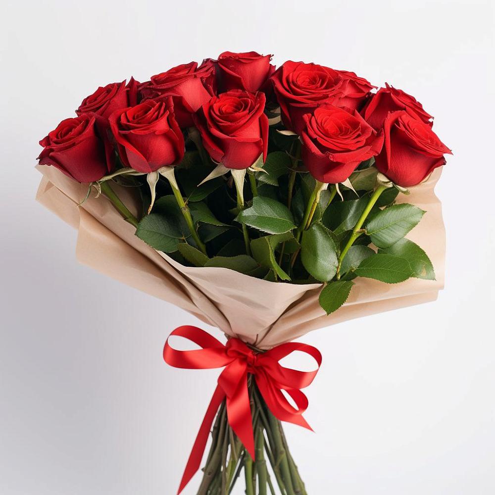Букет 11 Красных роз Эдлесс Лав в Фенино