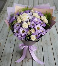 Букет цветов из:  Хризантемы и Розы #REPLACE_PRED# Фенино